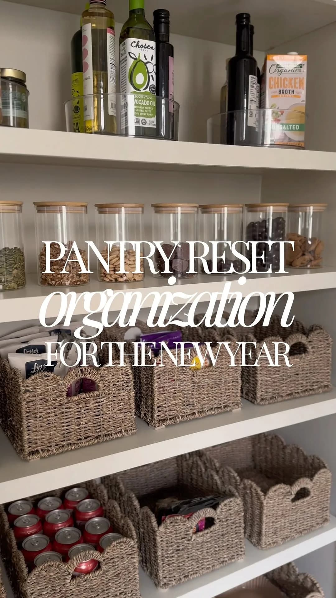 January is when the pantry either starts working for you… or actively works against you.
This reset was about visibility, flow, and storage that actually makes sense day to day.
When everything is easy to see and easy to put back, the system holds. Grocery restocks are faster. Nothing gets forgotten. It’s one of the simplest ways to make your kitchen feel more functional for the year ahead.
Comment PANTRY for links sent straight to your messages.
January Home Refresh
Pantry Organization
Kitchen Storage
LinkDM *062*